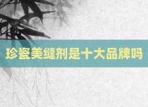 珍瓷美缝剂是十大品牌吗