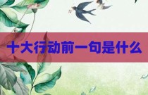 十大行动前一句是什么