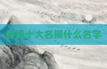 香港十大名模什么名字