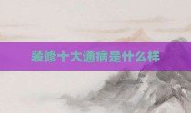 装修十大通病是什么样