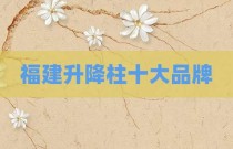 福建升降柱十大品牌