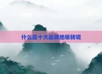 什么是十大品牌地板砖呢