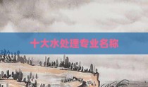 十大水处理专业名称