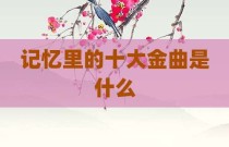 记忆里的十大金曲是什么