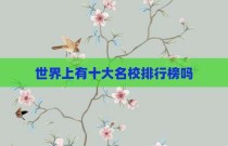 世界上有十大名校排行榜吗