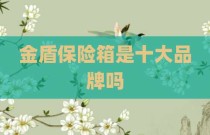 金盾保险箱是十大品牌吗