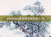 windows安全模式怎么进入 F8