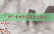大布十大败仗是什么生肖