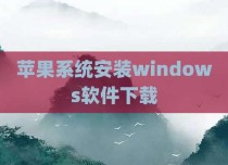 苹果系统安装windows软件下载