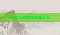 十大不利的东西是什么