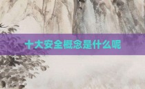 十大安全概念是什么呢