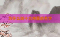 为什么叫十大神医的名字