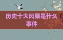 历史十大风暴是什么事件