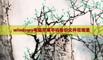 windows电脑苹果手机备份文件在哪里