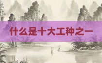 什么是十大工种之一
