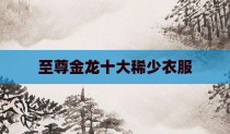 至尊金龙十大稀少衣服
