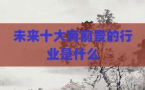 未来十大有前景的行业是什么