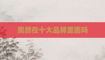 奥然在十大品牌里面吗