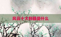 风云十大利器是什么