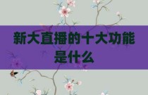 新大直播的十大功能是什么