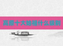 高原十大始祖什么级别