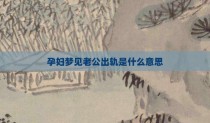 孕妇梦见老公出轨是什么意思