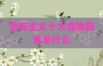 恐怖主义十大危险因素是什么