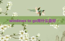 windows to go用什么盘好