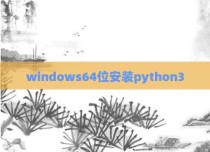 windows64位安装python3
