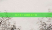 去三亚十大理由是什么