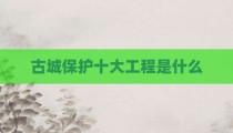 古城保护十大工程是什么