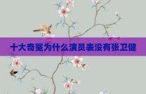 十大奇冤为什么演员表没有张卫健