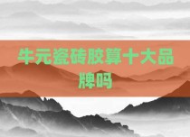 牛元瓷砖胶算十大品牌吗