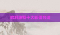 哈利波特十大彩蛋台词