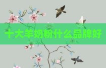 十大羊奶粉什么品牌好