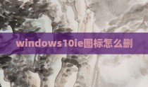 windows10ie图标怎么删