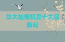 华太抽烟机是十大品牌吗