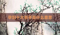 孕妇十大杀手是什么意思