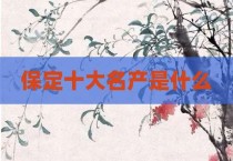 保定十大名产是什么