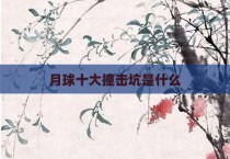 月球十大撞击坑是什么