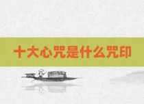 十大心咒是什么咒印