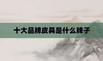 十大品牌皮具是什么牌子