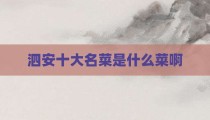 泗安十大名菜是什么菜啊