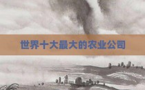 世界十大最大的农业公司