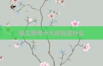 独立思考十大好处是什么