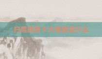 扫黑除恶十大怪象是什么