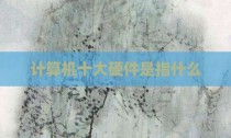 计算机十大硬件是指什么