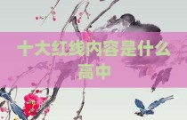 十大红线内容是什么高中
