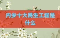 内乡十大民生工程是什么