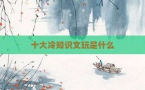 十大冷知识文玩是什么